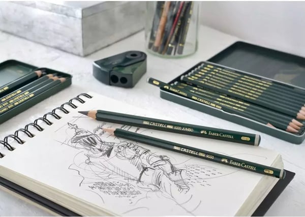 Faber-Castell konstset 9000, 8B-2H, 12 pennor