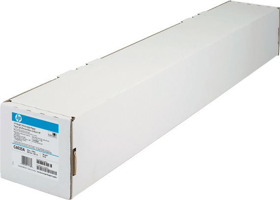 HP Designjet Bright White 24" -papper, 61cm x 45m rulle