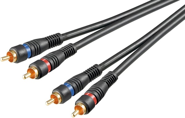 Goobay 2 x RCA - 2 x RCA -ljudkabel, 0,2 m