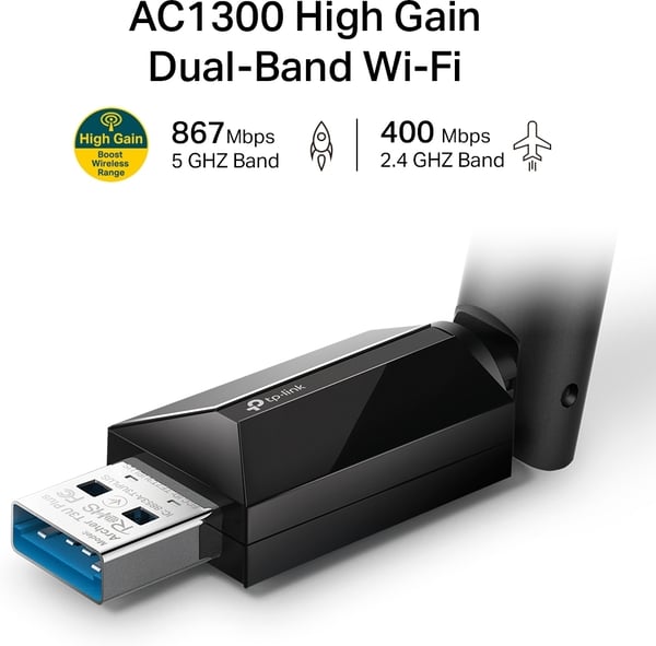 TP-LINK Archer T3U Plus AC1300 Dubbelfrekvens WiFi-adapter