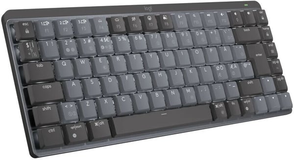 Logitech MX Keys Mini Mekanisk Trådløst Tastatur, Tactile-brytere