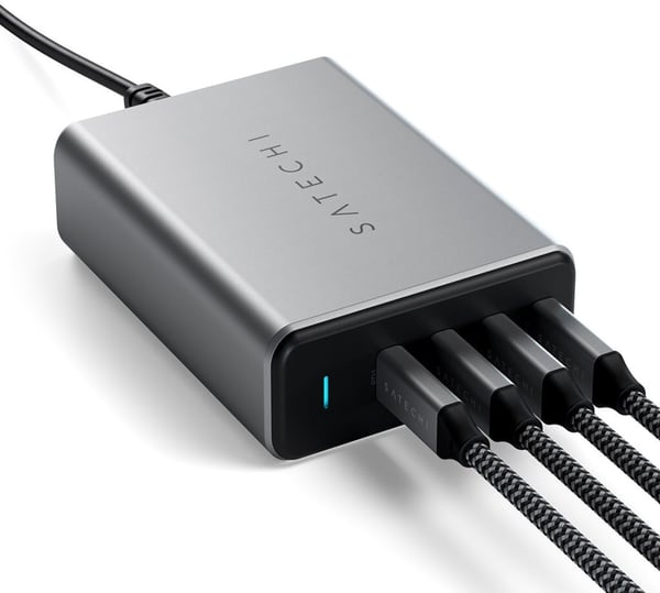 Satechi 165W GaN PD oplader 4-port USB-C strømforsyning