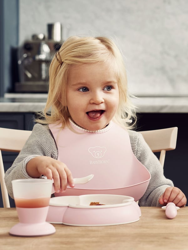 BabyBjörn Baby Dinner Set - BabyMadsæt, 5 dele, lyserød