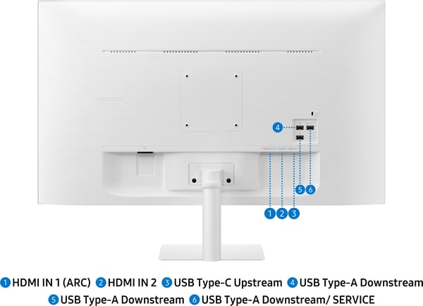 Samsung Smart Monitor M7 (M70F) 32" 4K-skärm, vit