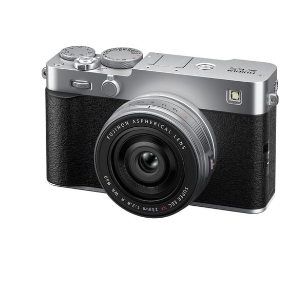 Fujifilm X-E5 systemkamera + XF23 mm F2.8 objektiv, silver