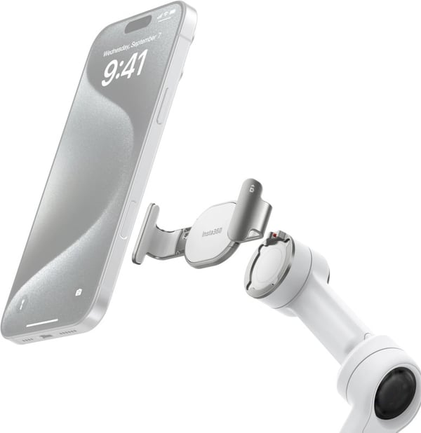 Insta360 Flow 2 Pro magnetisk klämfäste, vit