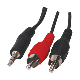 InLine 2 x RCA hane - 3,5 mm hane kabel, 5 m