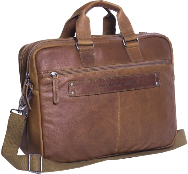 The Chesterfield Brand Seth-taske til 15,6" bærbar computer, cognac
