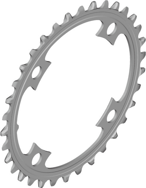Shimano 38T forkring, BCD 104 mm