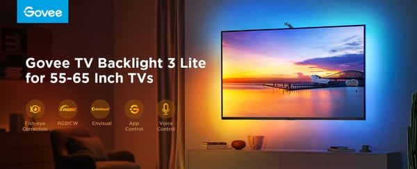 Govee TV Backlight 3 Lite -LED-ljusslinga för 55 - 65" tv-apparater