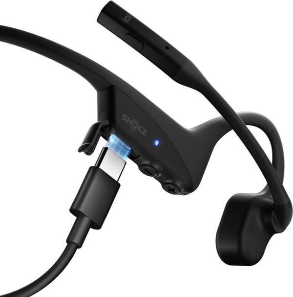 Shokz OpenComm2 UC 2025 Upgrade benförankrade hörlurar, USB-A