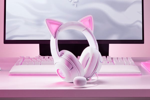 Razer Kraken Kitty V2 gaming-headset, vit