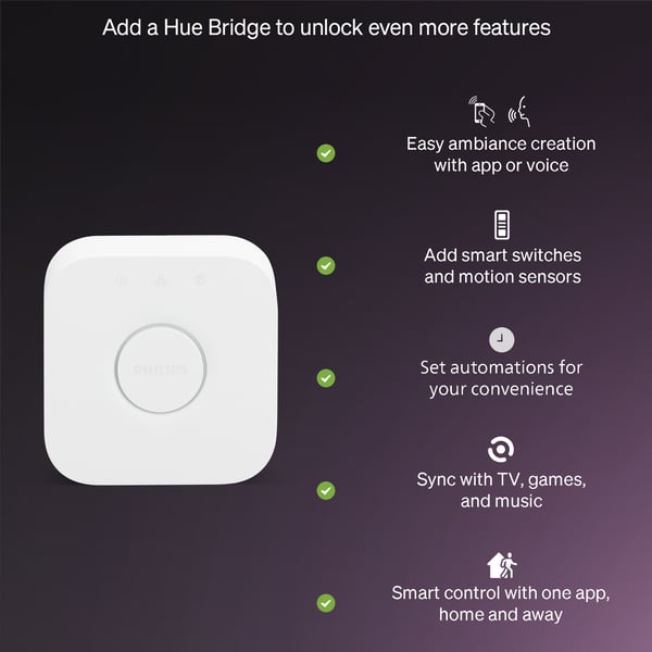 Philips Hue Essential smartlampa, Vit och färgad belysning, GU10, 345 lm