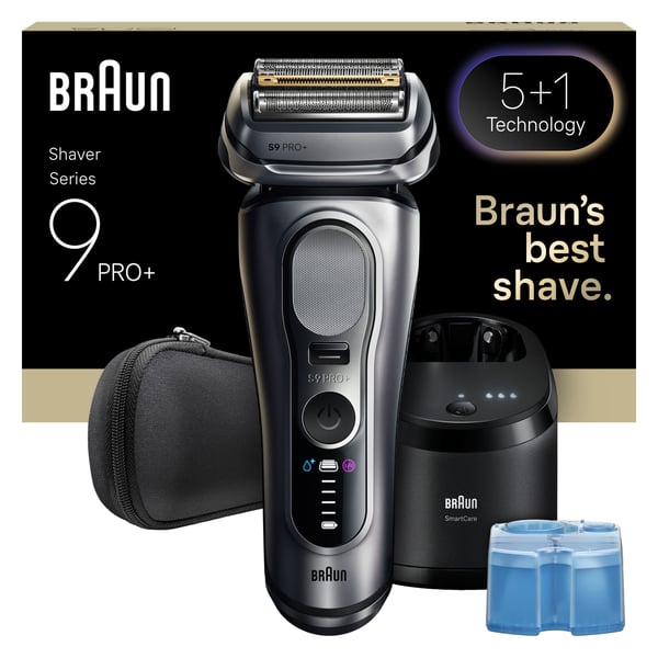 Braun Series 9 PRO+ 9667CC Wet&Dry -Pro SensoAdapt rakapparat med SmartCare-station, Silver