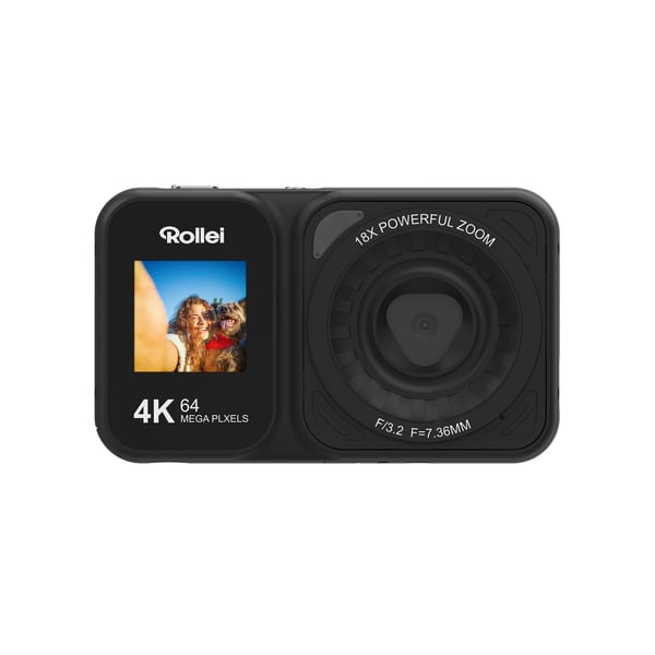 Rollei Compactline 64 DualScreen digitalkamera, svart