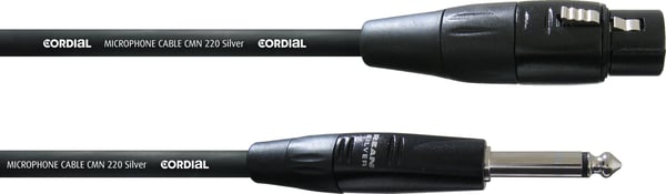 Cordial Silver Line -6,3 mm - XLR F -signal kabel, 10 m