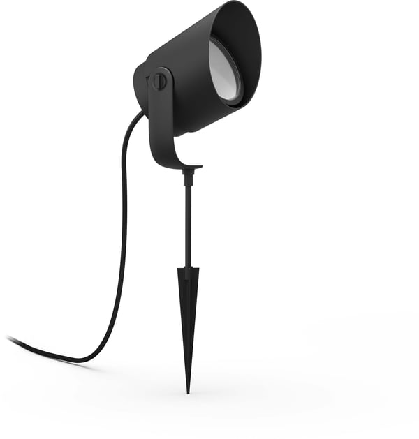 Philips Lily XL HUE Outdoor vit och färg ambiance -trädgårdsspotlight, 24 V, 24 cm, antracit, för utomhusbruk 15 W