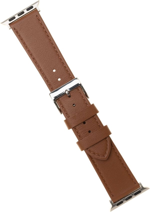 Fixed läderarmband för äppelklocka, Apple Watch 42 / 44 / 45 / 49 mm, brun