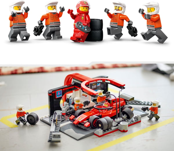 LEGO City 60443 – F1-boxstopp och pitcrew samt Ferrari-bil