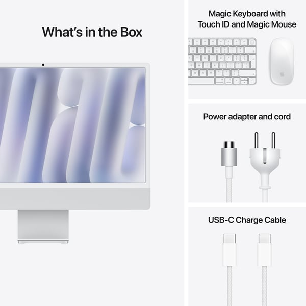 Apple iMac 24" M4 24 Gt, 512 Gt -dator, silver (MCR24)