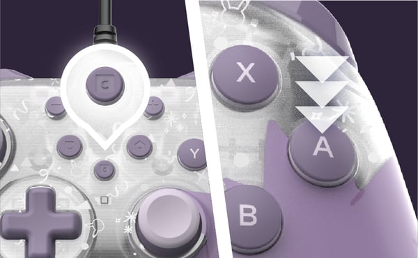 HORIPAD Gengar & Mimikyu spelkontroll, Switch 2