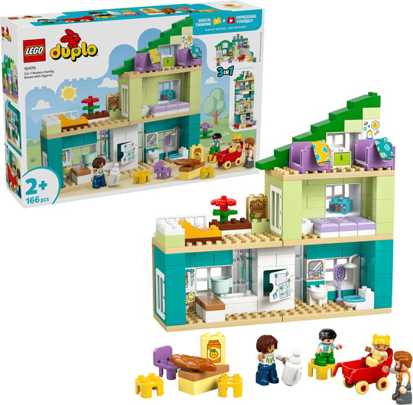LEGO DUPLO Town 10470 Modernt enfamiljshus och figurer 3-i-1