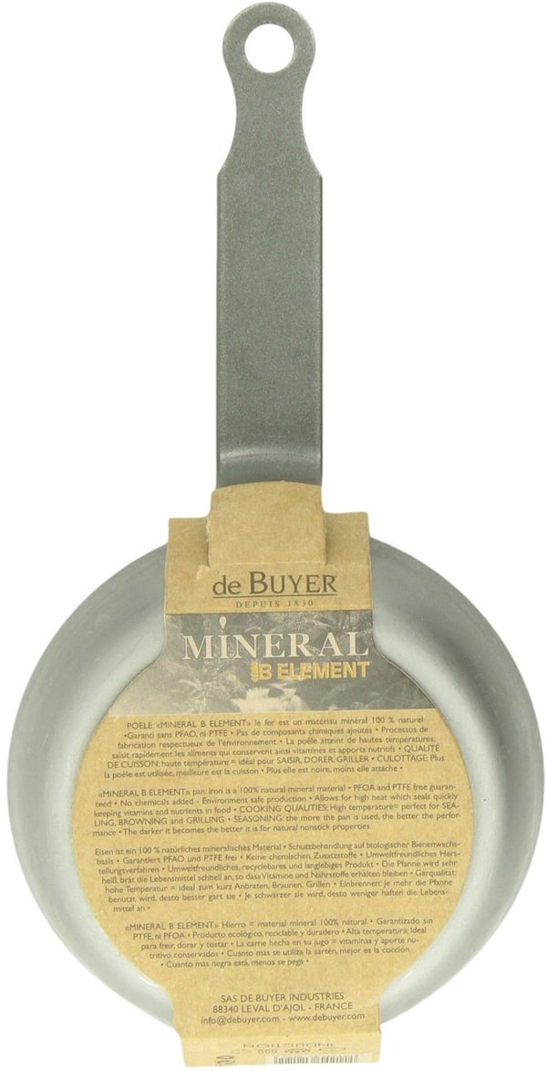 De Buyer Mineral B Element -pannekoekenpan, kulfiberstål, 12 cm