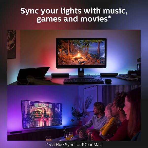 Philips Hue Play -lysbar smartlampe, 2 stk, sort