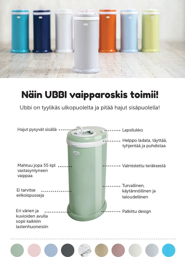 Ubbi-blöjhink, ljusblå / Cloudy Blue