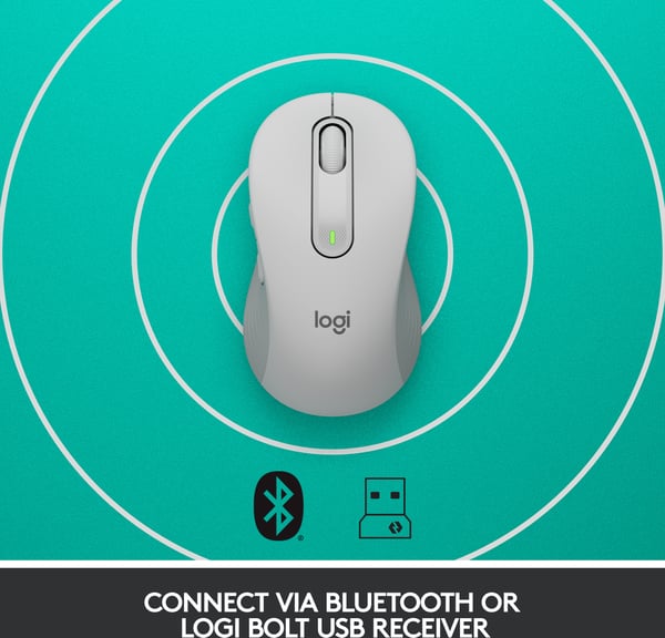 Logitech Signature M650 L -trådløs mus, hvid