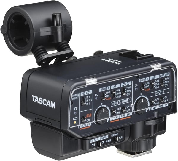 Tascam CA-XLR2d-C - XLR-mikrofonadapter, Canon Kit