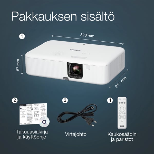 Epson CO-FH02 3LCD Full HD hemmabio-projektor
