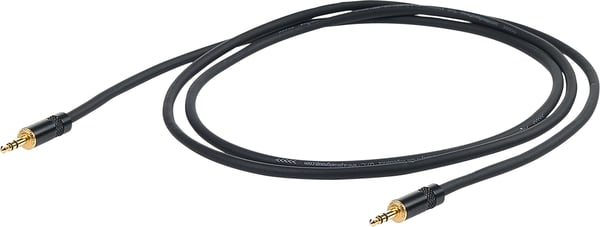PROEL 3,5 mm stereo han - 3,5 mm stereo han, 3m, sort