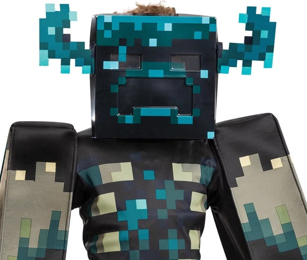 Minecraft Warden Deluxe-kostym, 7-8 år, 127-136 cm
