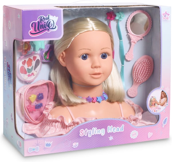 Real UniQ Styling Head - stylinghoved, makeup og hårtilbehør