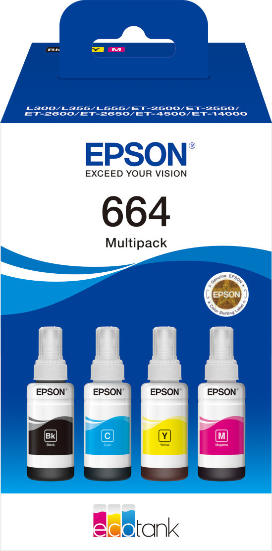 Epson 664 EcoTank multipack - bläckpatronpaket, fyra färger