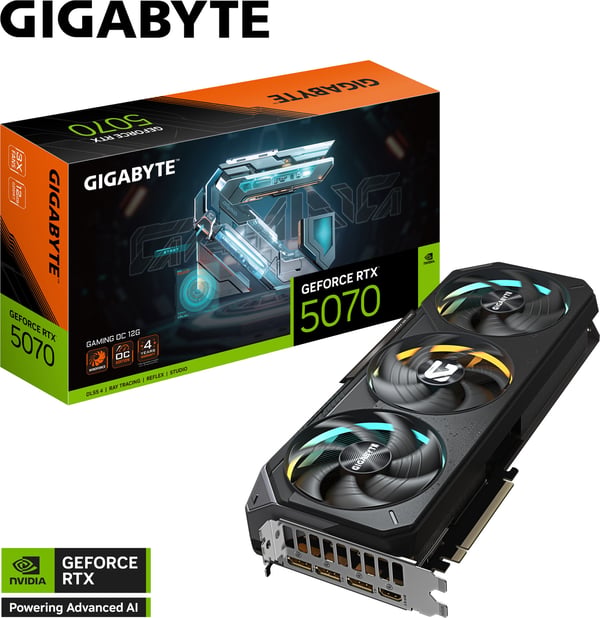 Gigabyte GeForce RTX 5070 GAMING OC 12 GB grafikkort