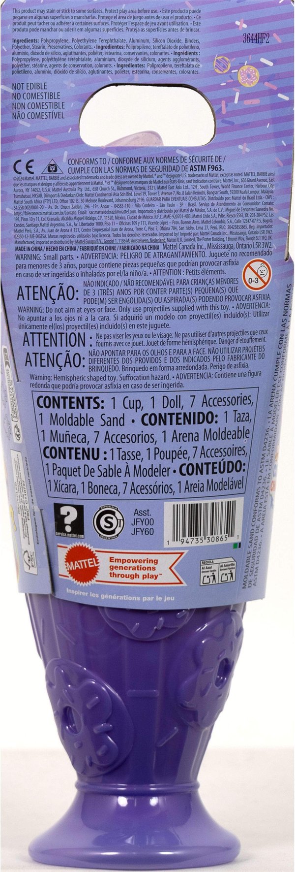 Barbie Pop Reveal Treats-serien, modedocka, lila
