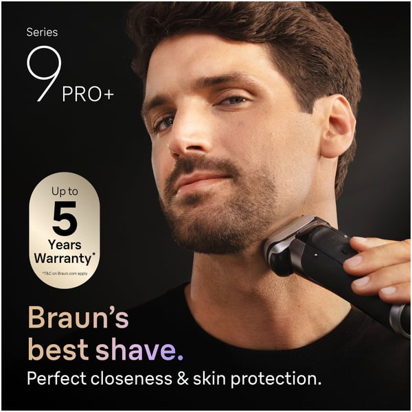 Braun Series 9 PRO+ 9667CC Wet&Dry -Pro SensoAdapt rakapparat med SmartCare-station, Silver