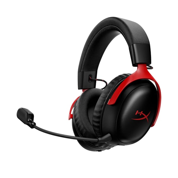 HyperX Cloud III S trådlösa spelhörlurar, svart/röd