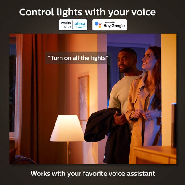 Philips Hue - filamentintelligent lampe, White Ambiance Filament, E14, 2-pack