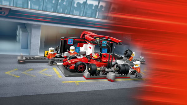 LEGO City 60443 – F1-boxstopp och pitcrew samt Ferrari-bil