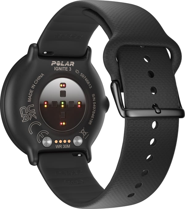 Polar Ignite 3 -sportsur, sort