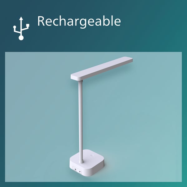 Philips Tilpa DSK212 -skrivbordslampa, vit