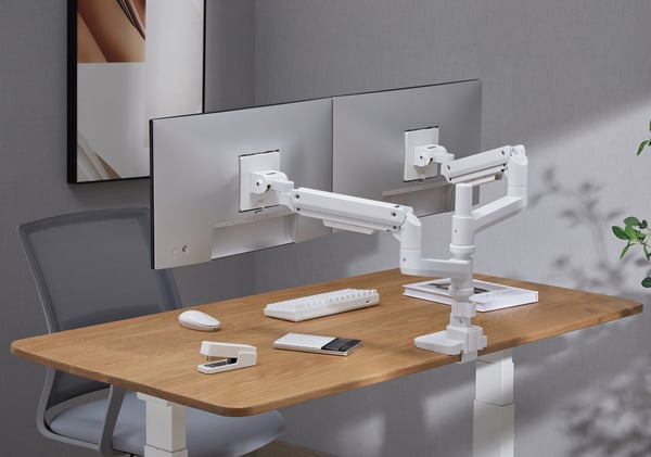 Mozi Infinity Line Dual -monitorstöds, vit