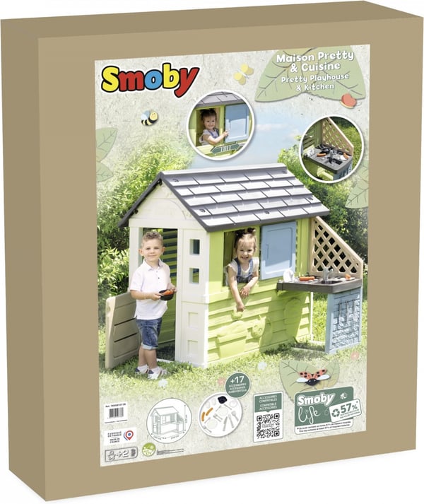 Smoby Life Pretty lekstuga och sommarkök