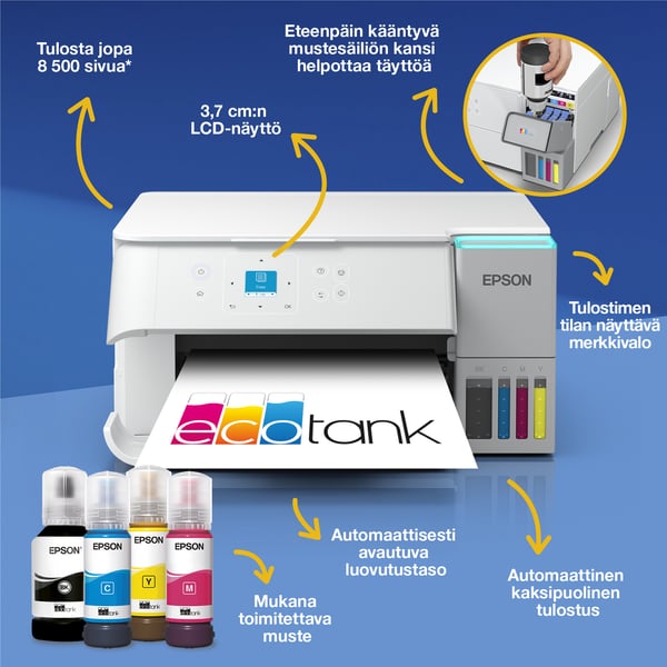 EcoTank ET-2956 multifunktionsskrivare med dubbelsidig utskrift