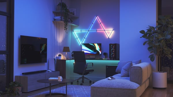 Nanoleaf Lines Starter Kit -muunneltava älylistavalaisin, 9 listaa