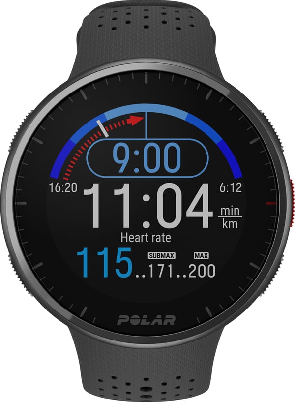 Polar Pacer Pro - GPS-løbeur, Carbon Gray