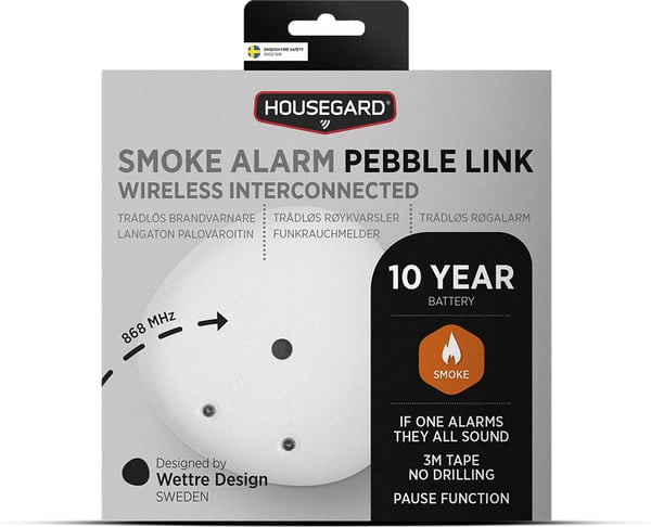 Housegard Pebble Link trådlös brandvarnare